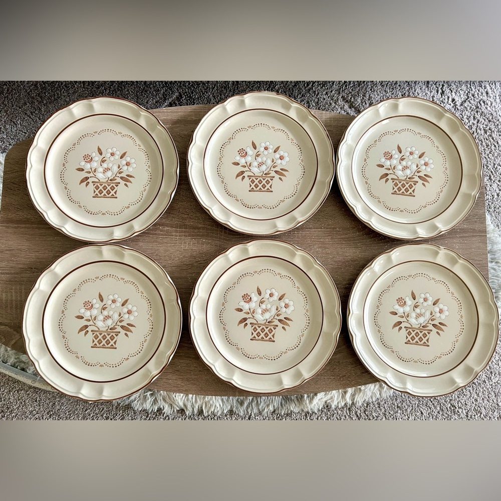 Hearthside Cumberland Mayblossom Dinner Plates Stoneware Lot Of 6 MINT CONDITION